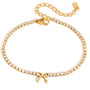 Melody Gold Tone Zircon Bow Bracelet