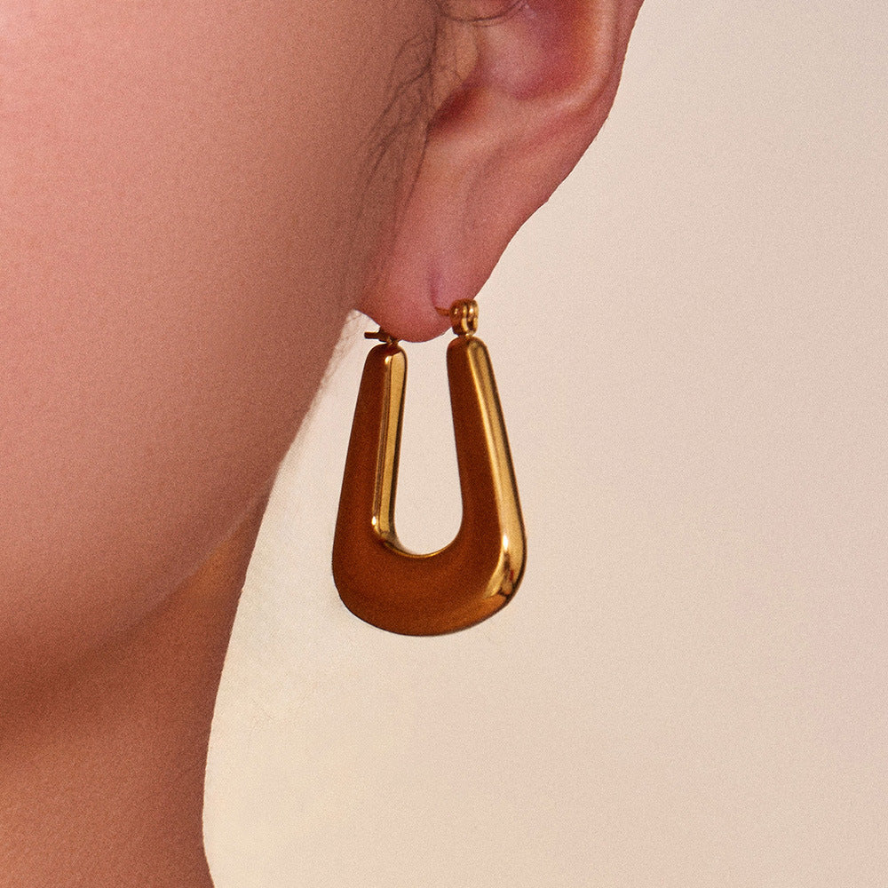 Aaliyah Gold Tone Geometric Drop Earrings