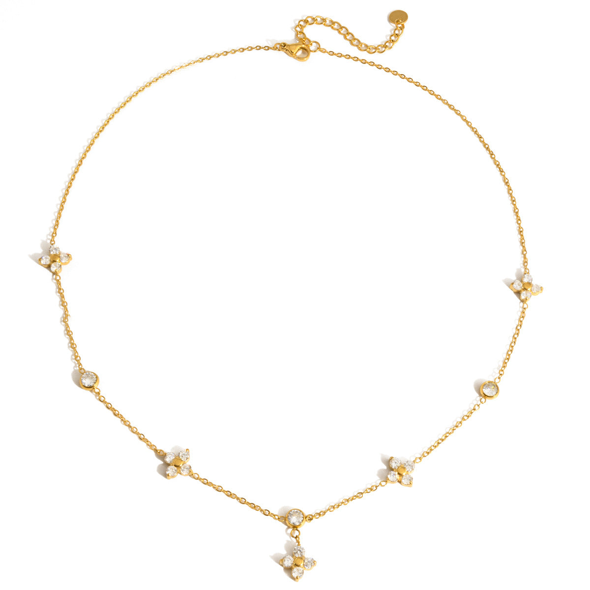 Summer Gold Tone Zircon Necklace