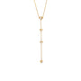 Stevie Gold Tone Zircon Heart Drop Necklace
