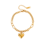 Callie Gold Tone Heart Chain Bracelet
