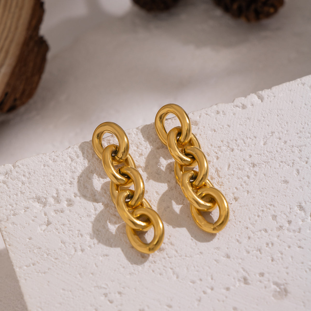 Sofia Gold Chain Dangle Earrings