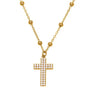 Eleanor Gold Tone Cross Zircon Necklace