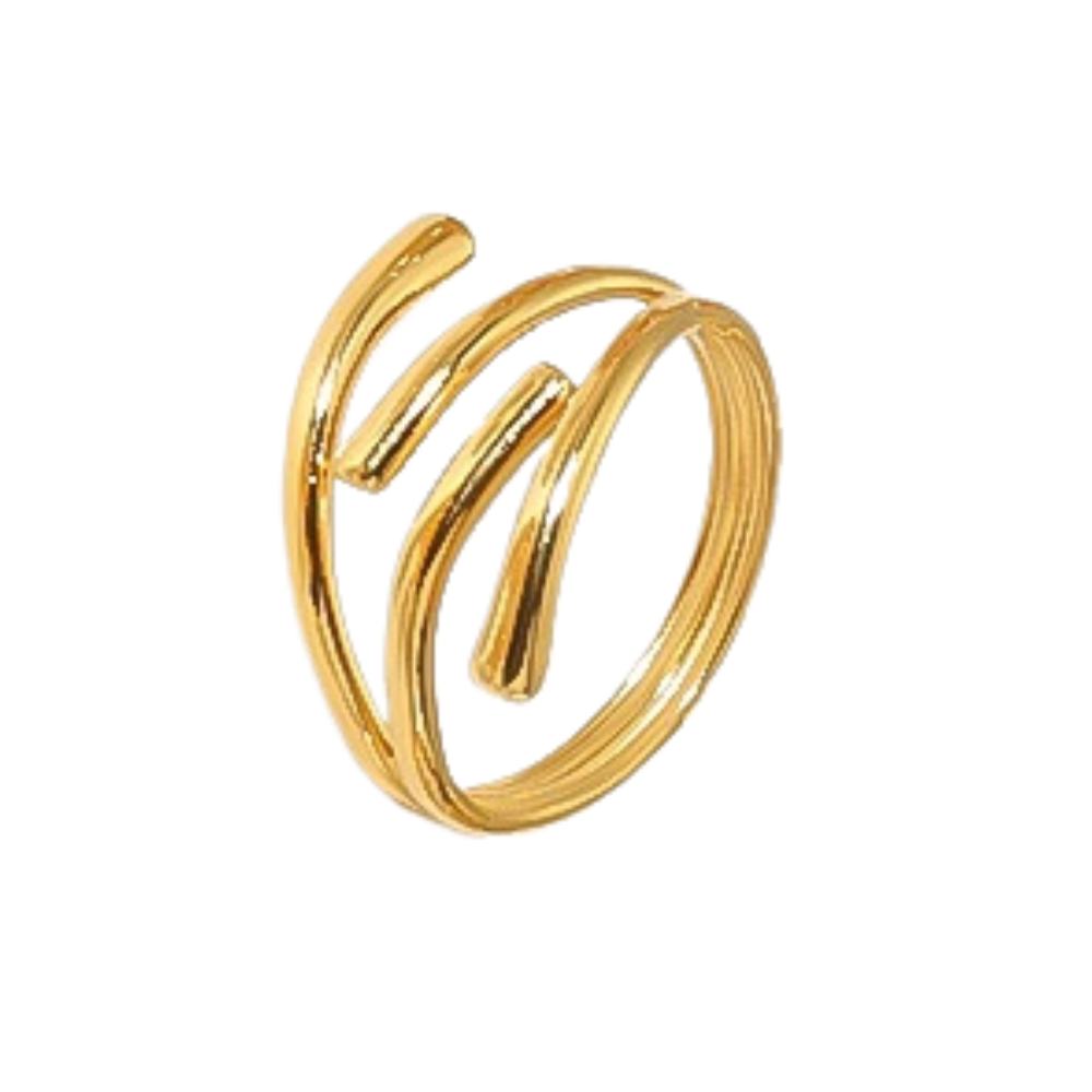 Gianna Gold Tone Flower Ring