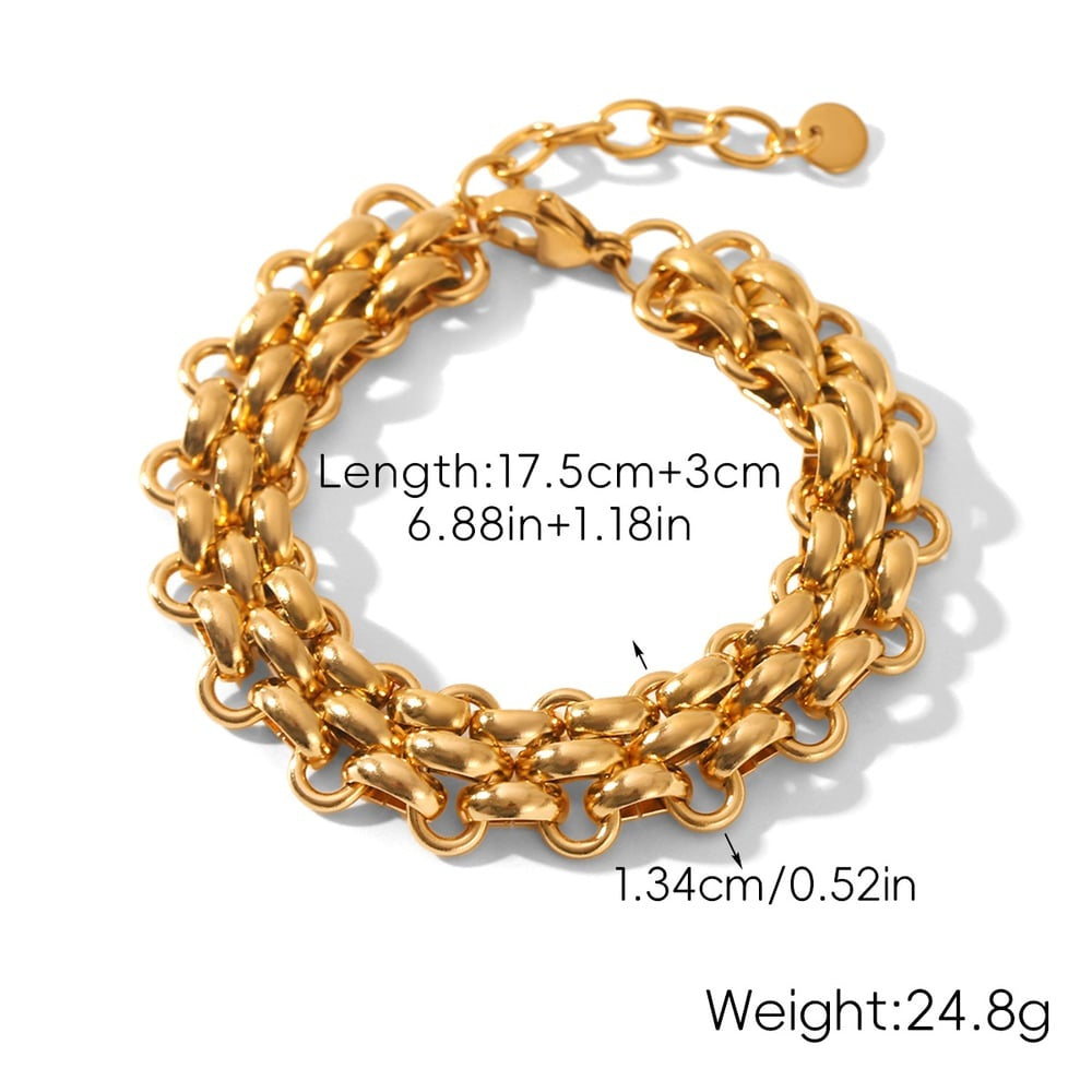 Lucy Gold Tone Chain Bracelet