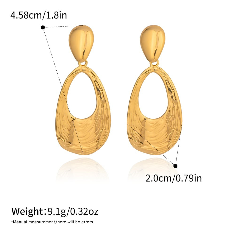 Paisley Gold Tone Drop Earrings
