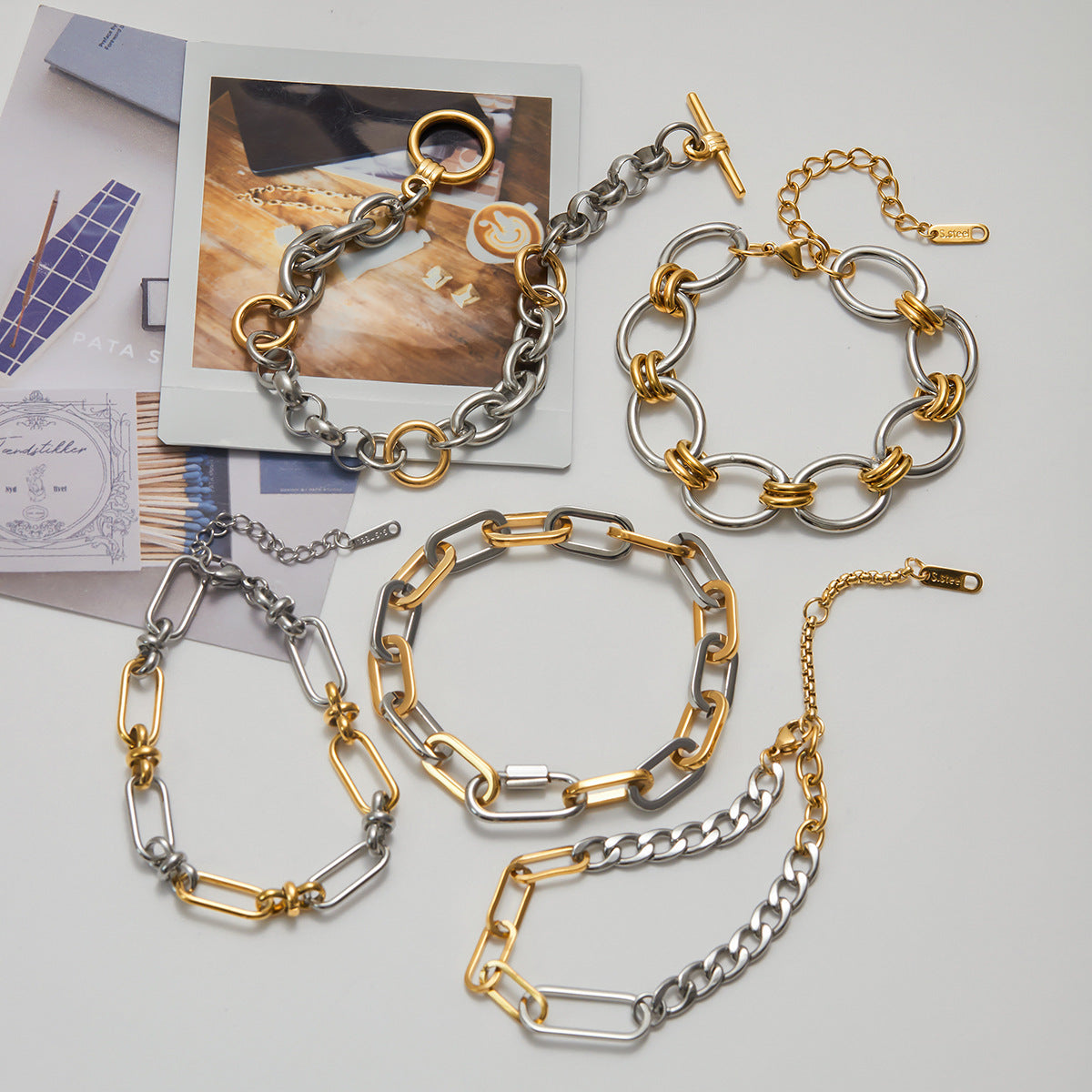 Brooklyn Two Tone Chain Bracelet