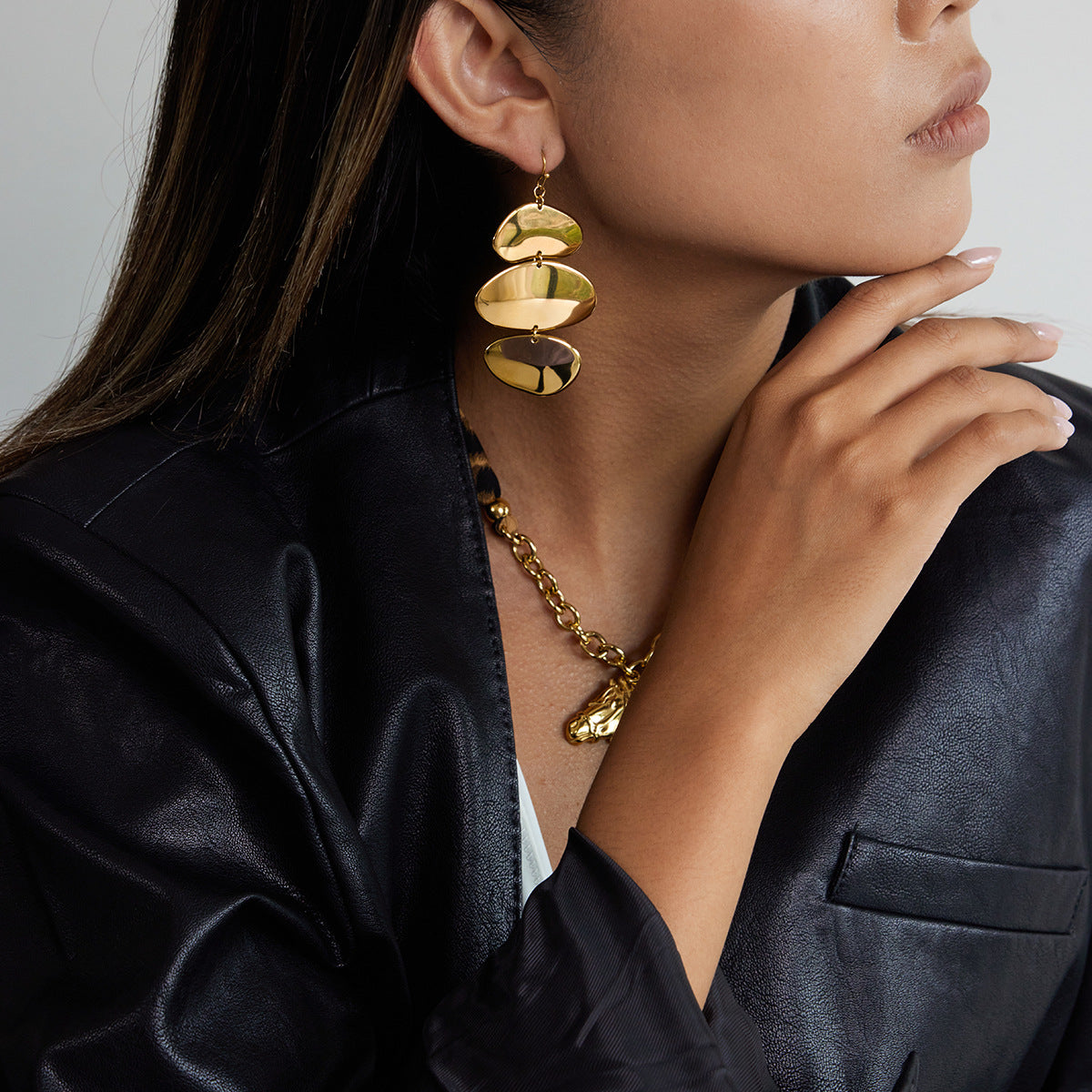 Vera Gold Tone Statement Earrings