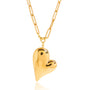 Raelynn Gold Tone Heart Statement Necklace