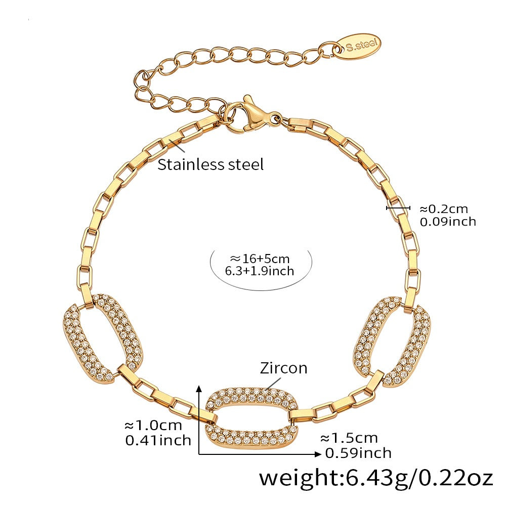 Phoebe Gold Tone Zircon Bracelet