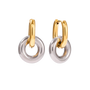 Sutton Two Tone Hoops Earrings