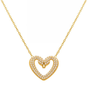 Parker Gold Tone Swan Heart Zircon Necklace