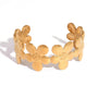 Sadie Gold Tone Flower Cuff Statement