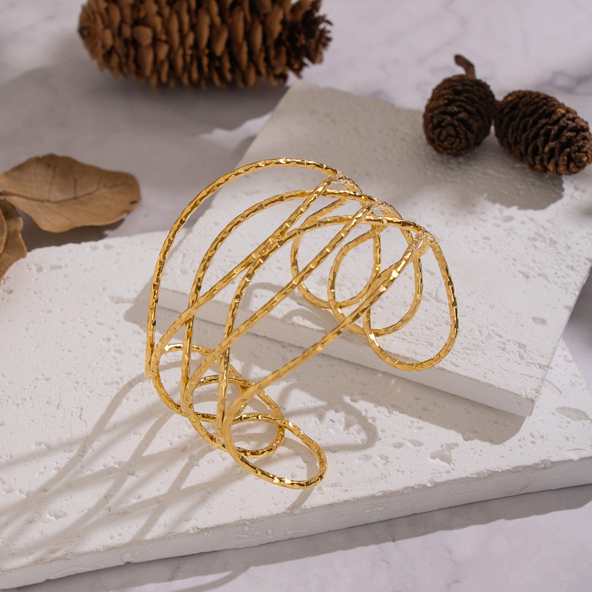 Rylee Gold Tone Cuff Bracelet