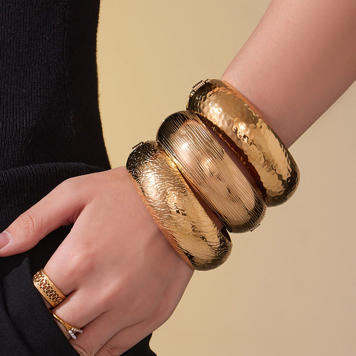 Savannah Kay Gold Tone Statement Bangle