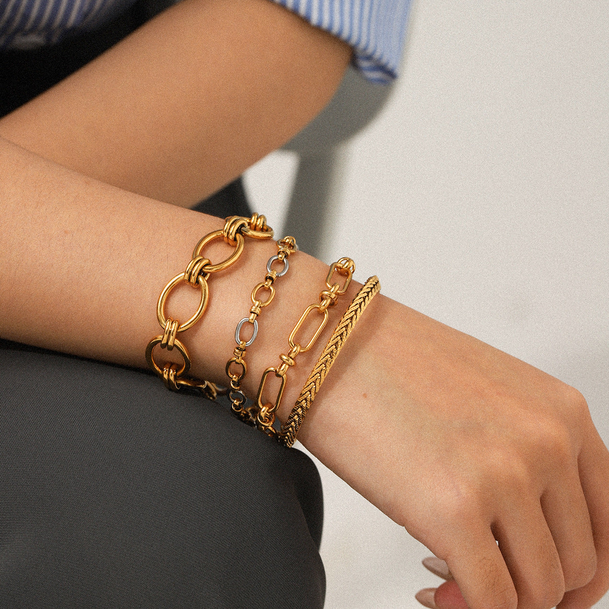 Claire Gold Tone Chain Bracelet