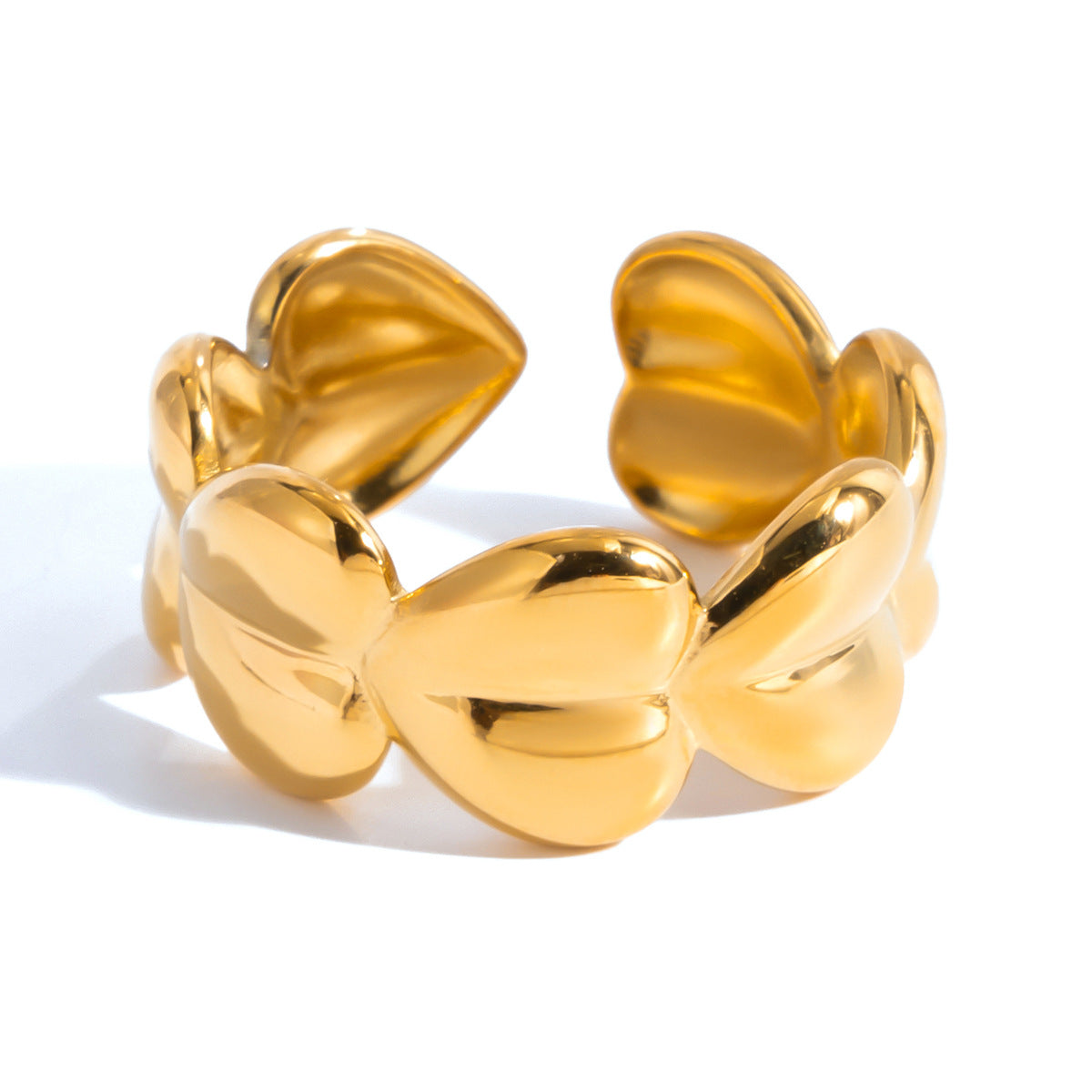 Nova Gold Tone Multiple Hearts Ring