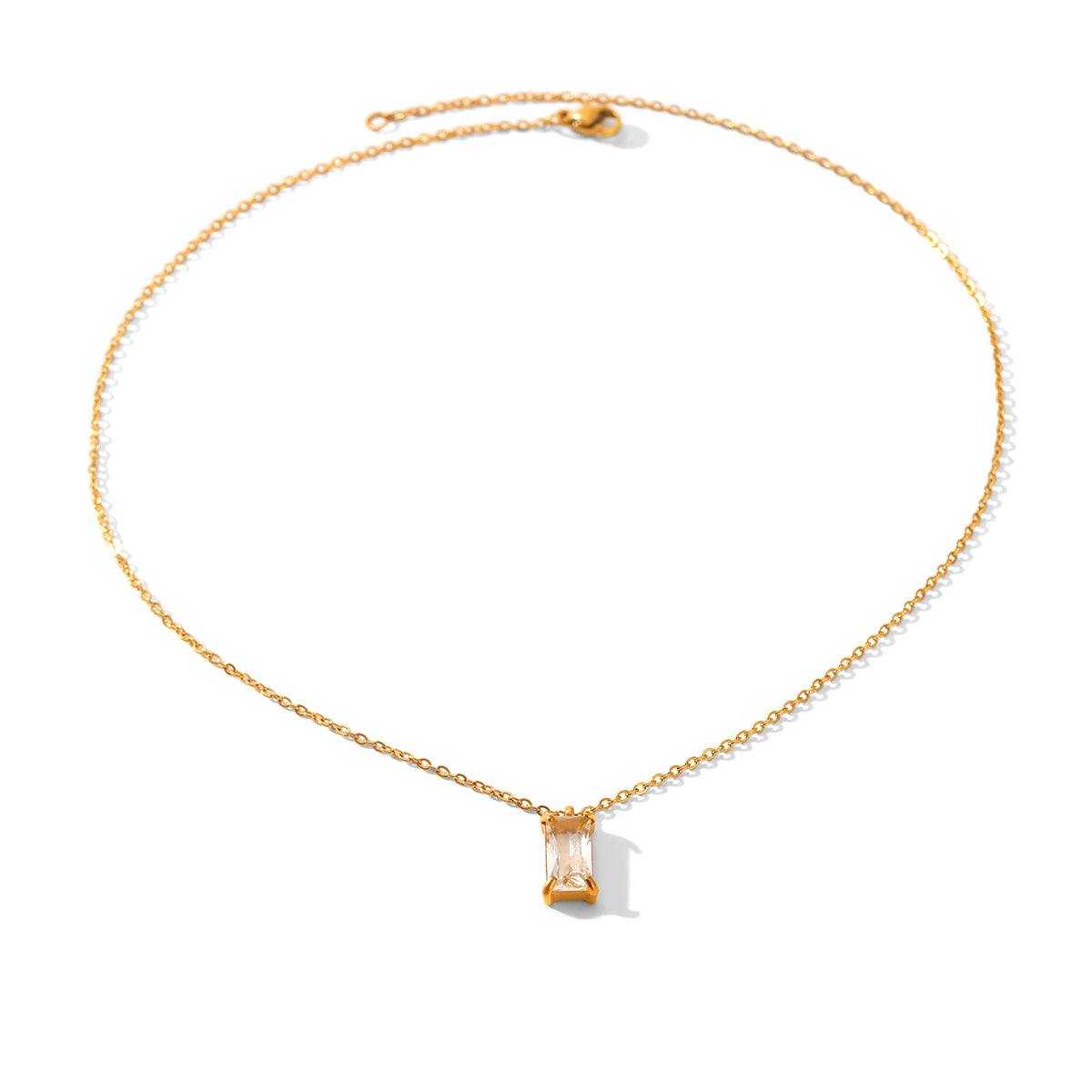 Lyla Gold Tone Zircon Necklace