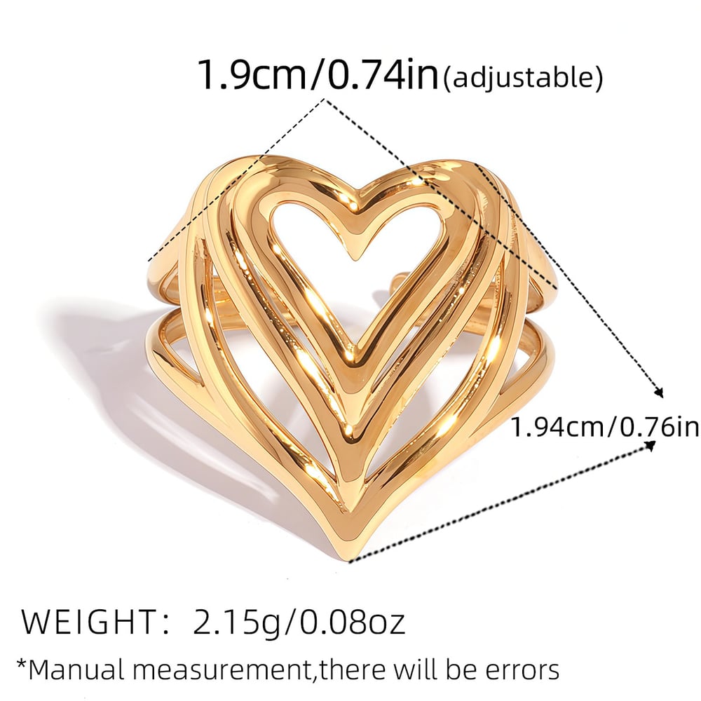 Emily Two Tone Heart Ring