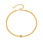 Maeve Wen Gold Tone Flower Zircon Necklace
