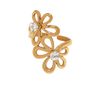 Rose Gold Tone Zircon Flowers Ring