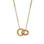 Alaia Gold Tone Interlock Circles Necklace