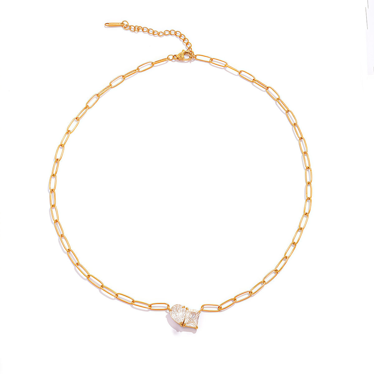 Clara Gold Tone Zircon Necklace