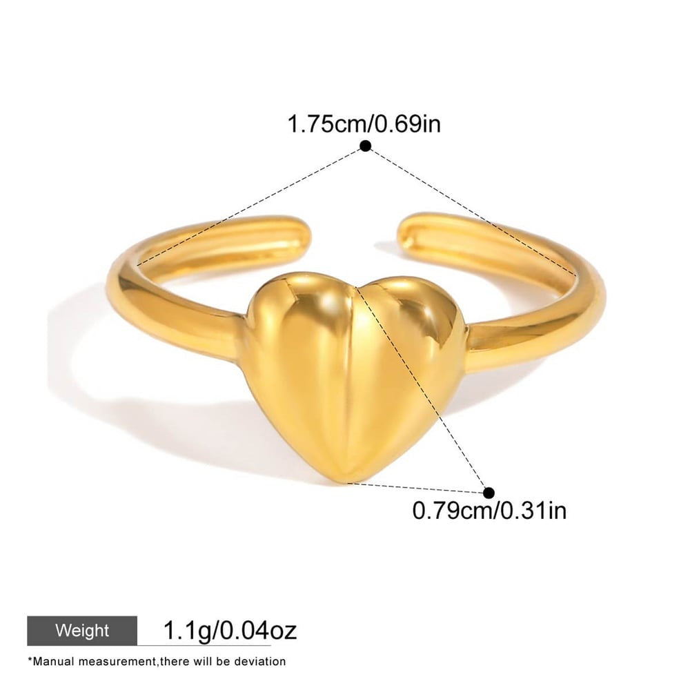Nova Gold Tone Heart Ring