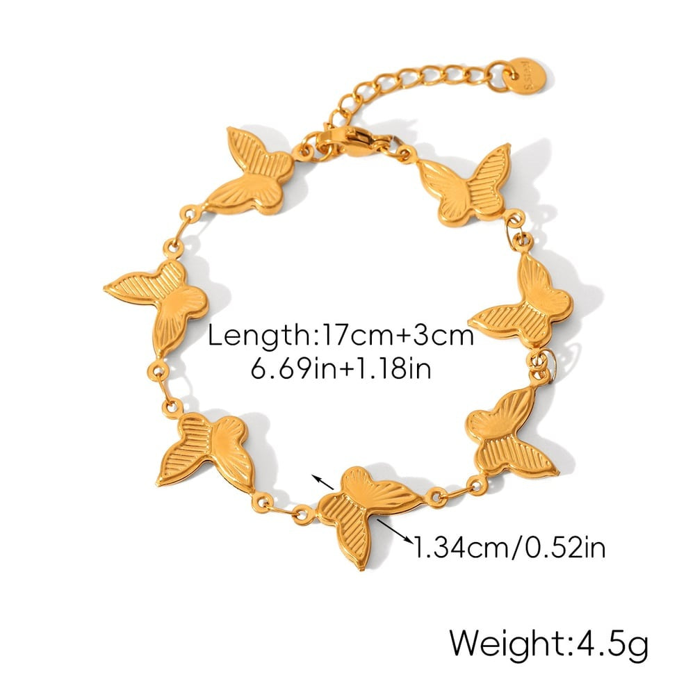 Naomi Gold Tone Butterfly Bracelet