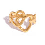 Aurora Gold Tone Heart Ring