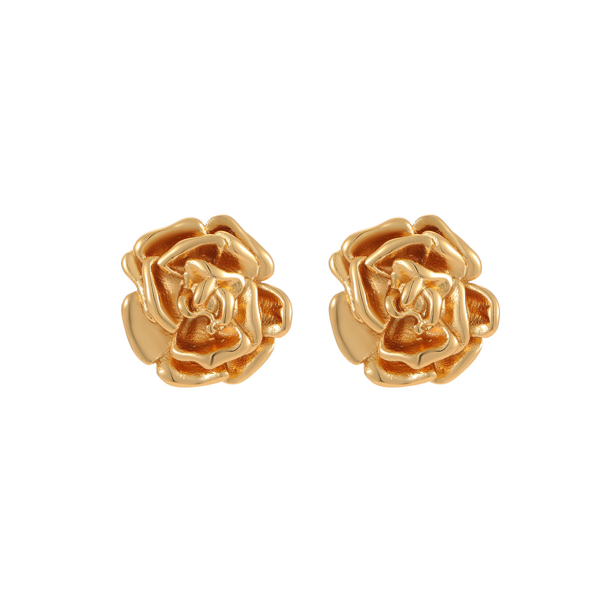 Blakely Gold Tone Flower Stud Earrings