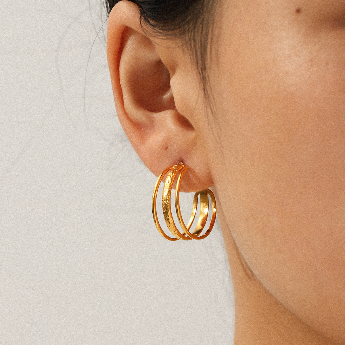 Anna Gold Tone Hoop Earrings