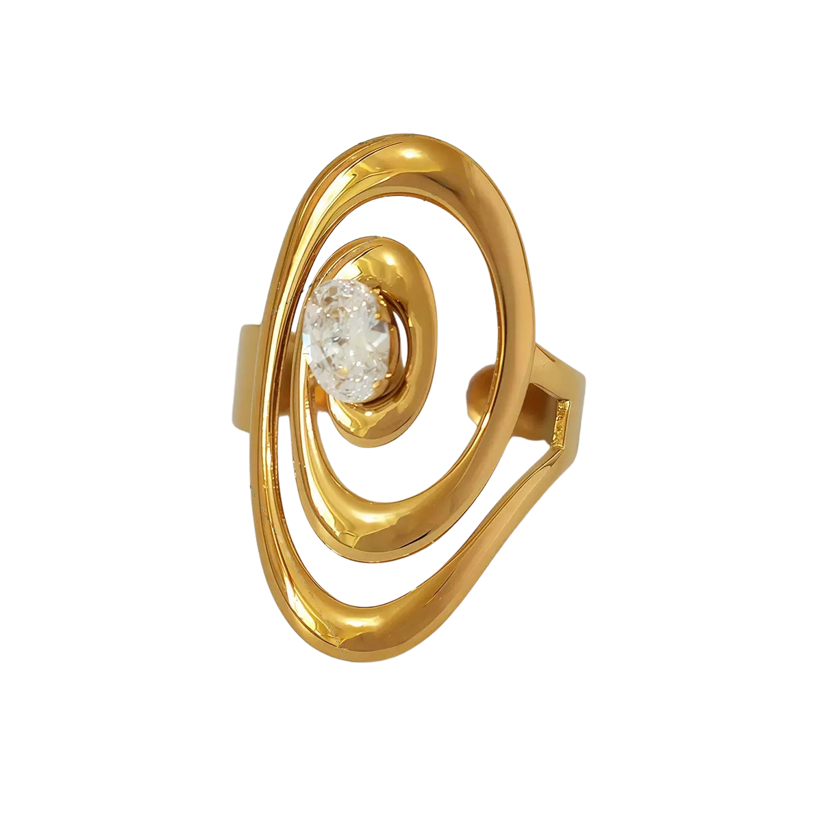 Cora Gold Tone Zircon Ring