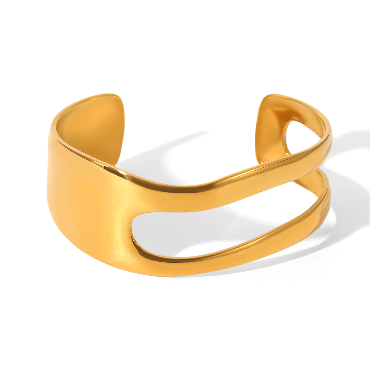 Genevieve Gold Tone Cuff Bracelet