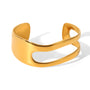 Genevieve Gold Tone Cuff Bracelet