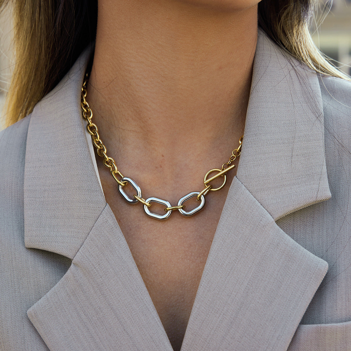 Everly Two Tone Chain Necklace
