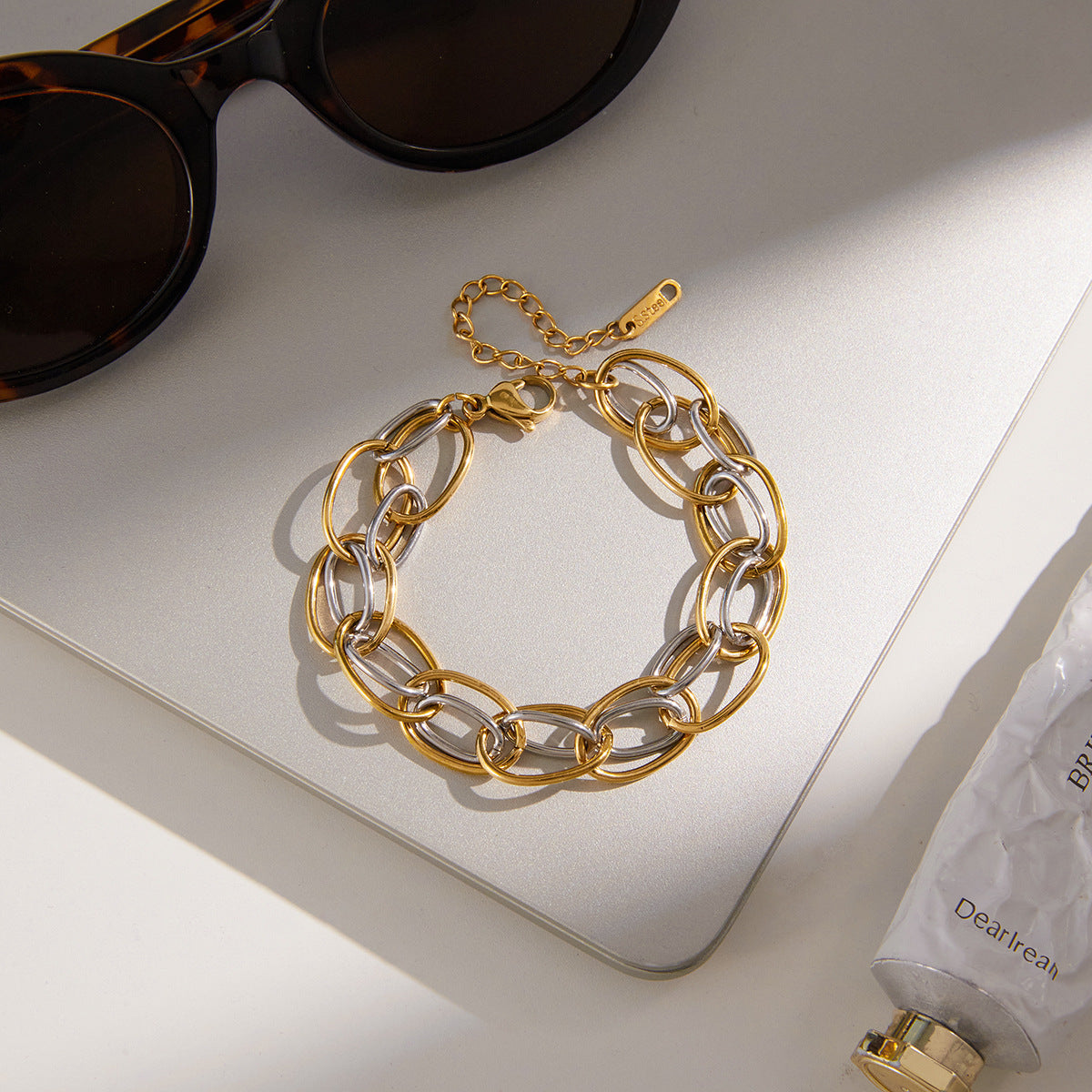 Melanie Two Tone Chain Bracelet