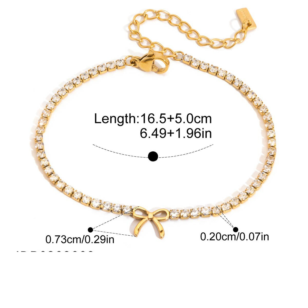 Melody Gold Tone Zircon Bow Bracelet