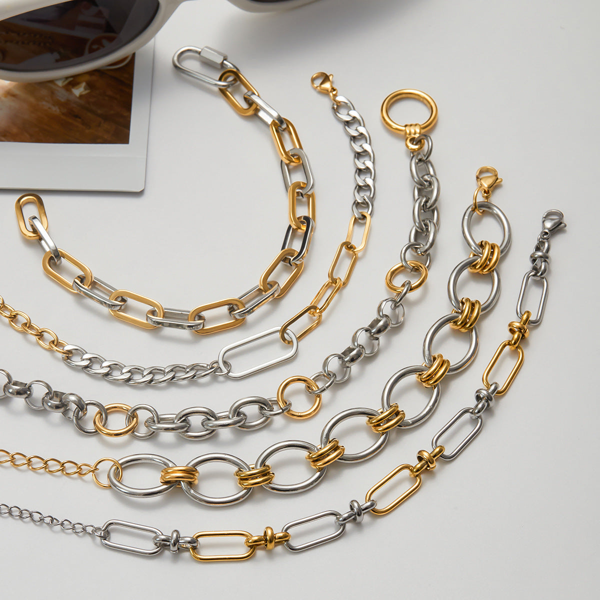 Brooklyn Two Tone Chain Bracelet