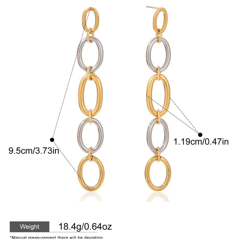 Charlotte Two Tone Drop Earrings