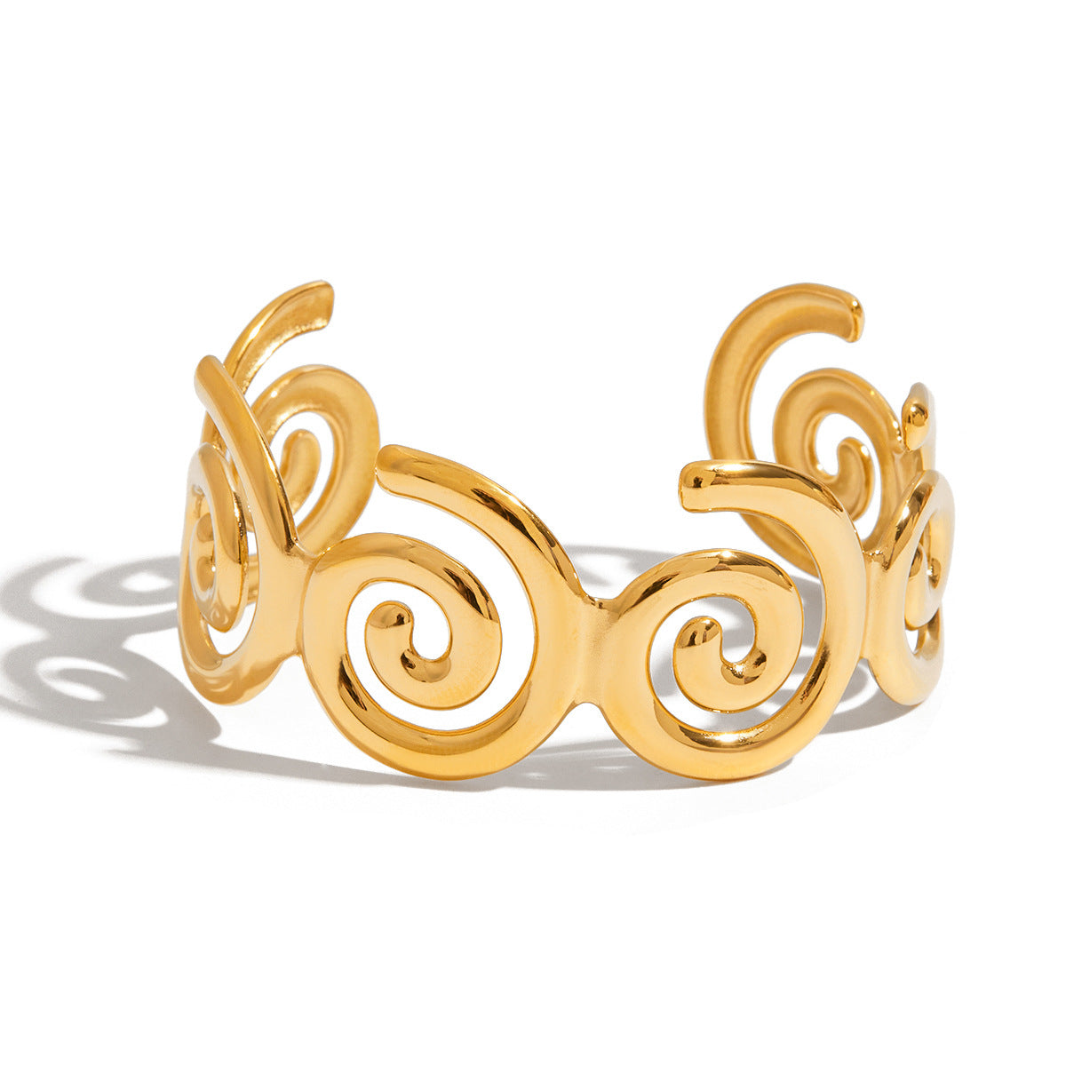 Scottie Gold Tone Spiral Bangle