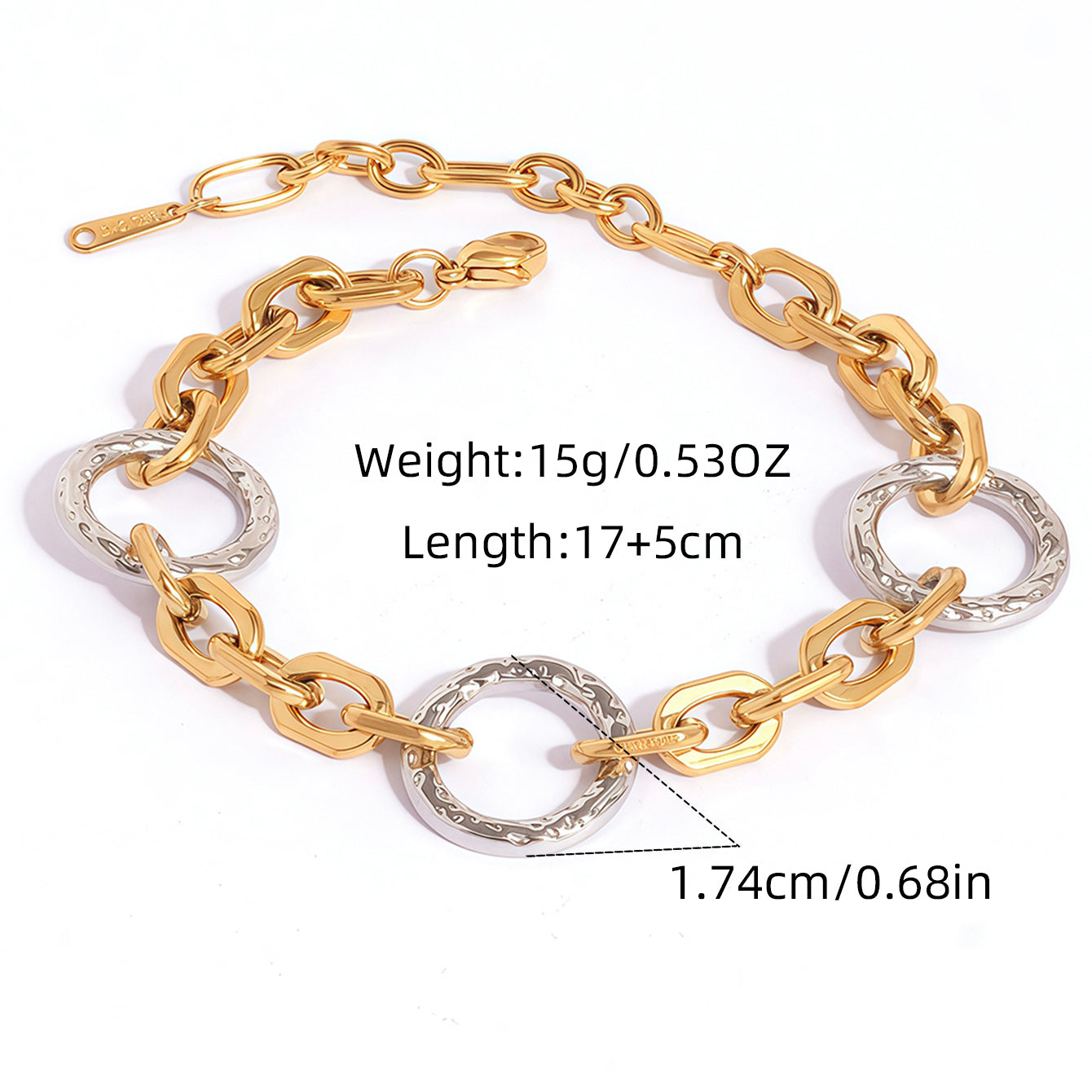 Adalynn Gold Tone Chain Bracelet