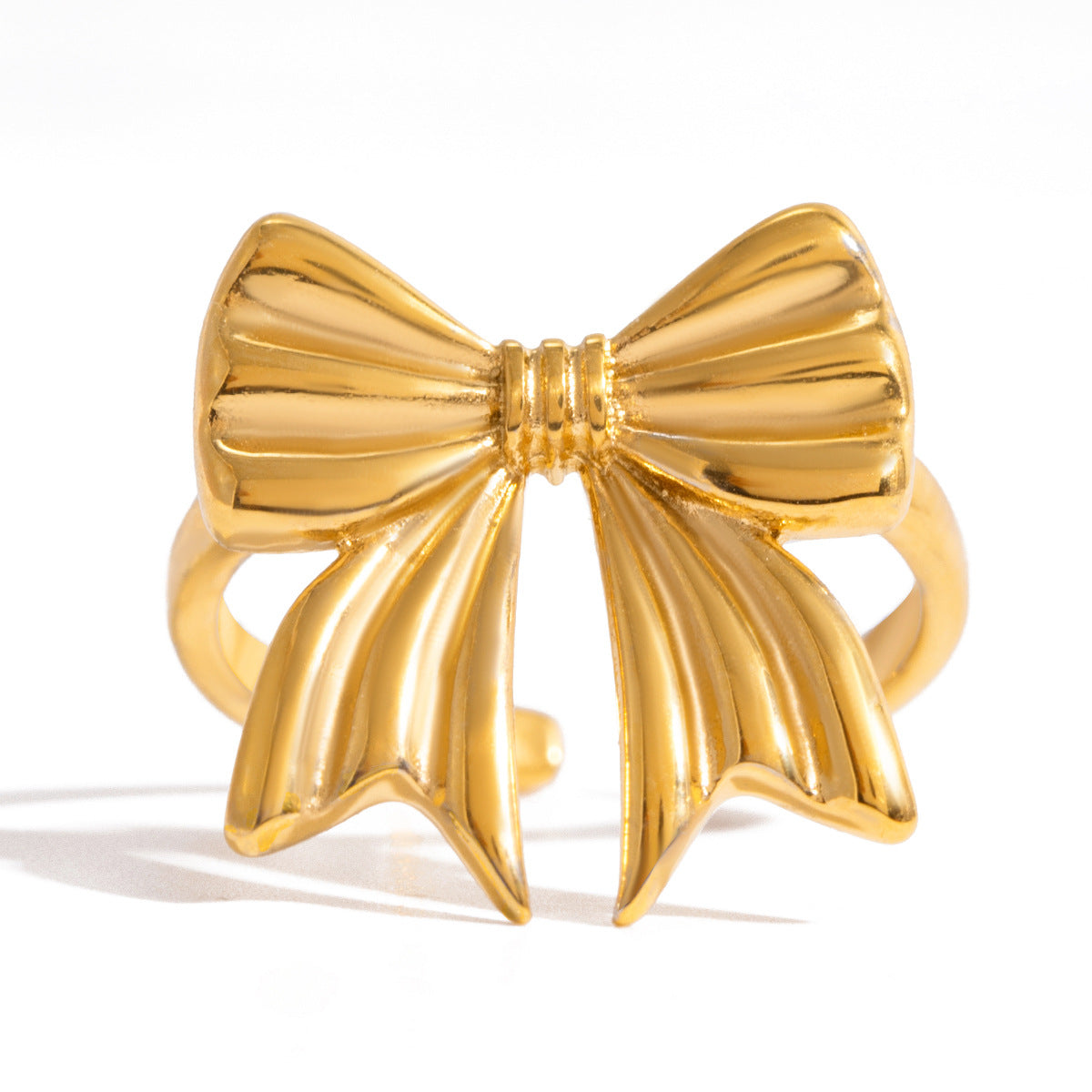 Hannah Gold Tone Bow Knot Ring