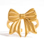 Hannah Gold Tone Bow Knot Ring