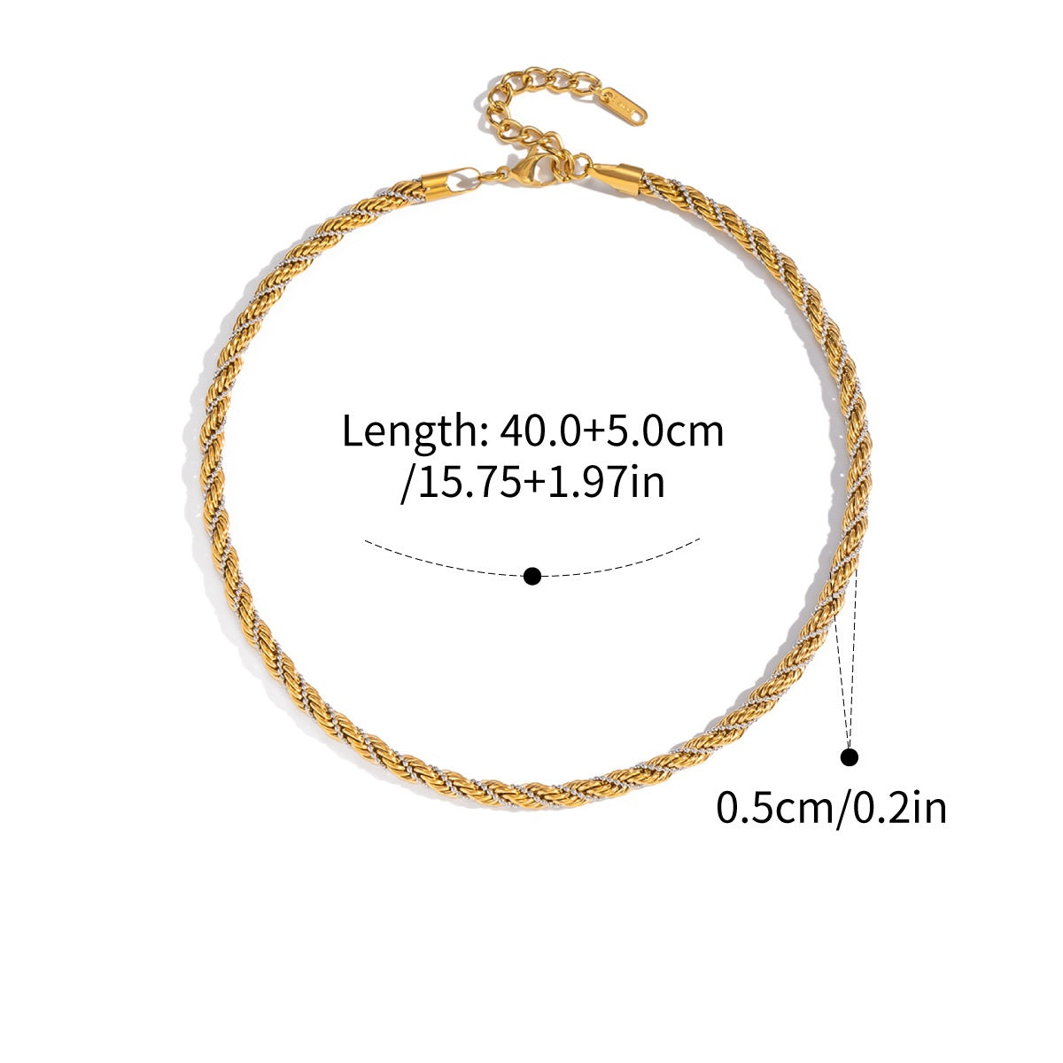 Sara Two Tone Chain Necklace