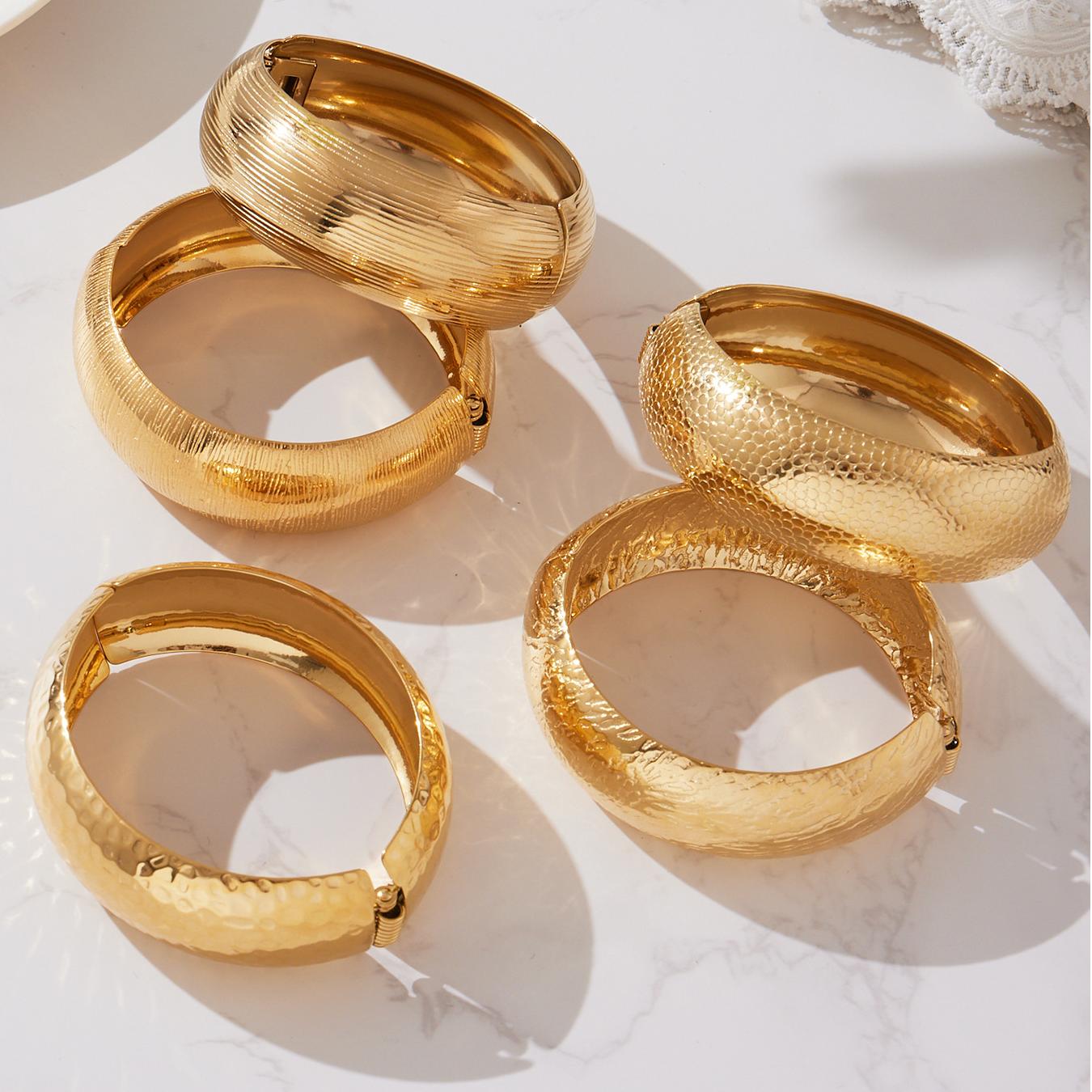 Savannah Bei Gold Tone Statement Bangle
