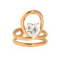 Eliza Gold Tone Zircon Ring