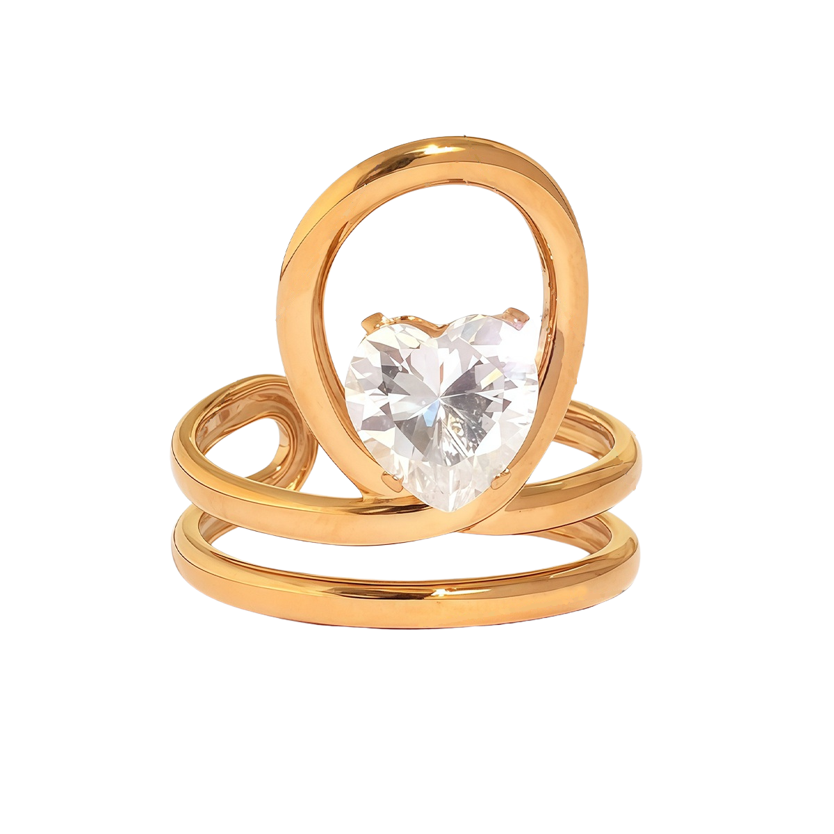 Eliza Gold Tone Zircon Ring