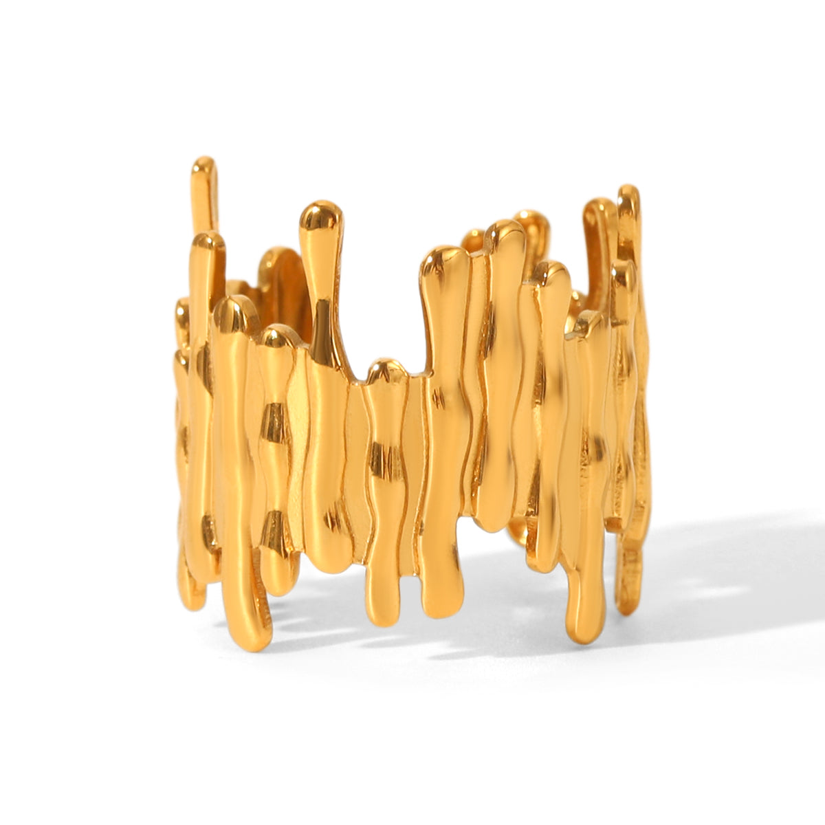 Sage Gold Tone Statement Ring