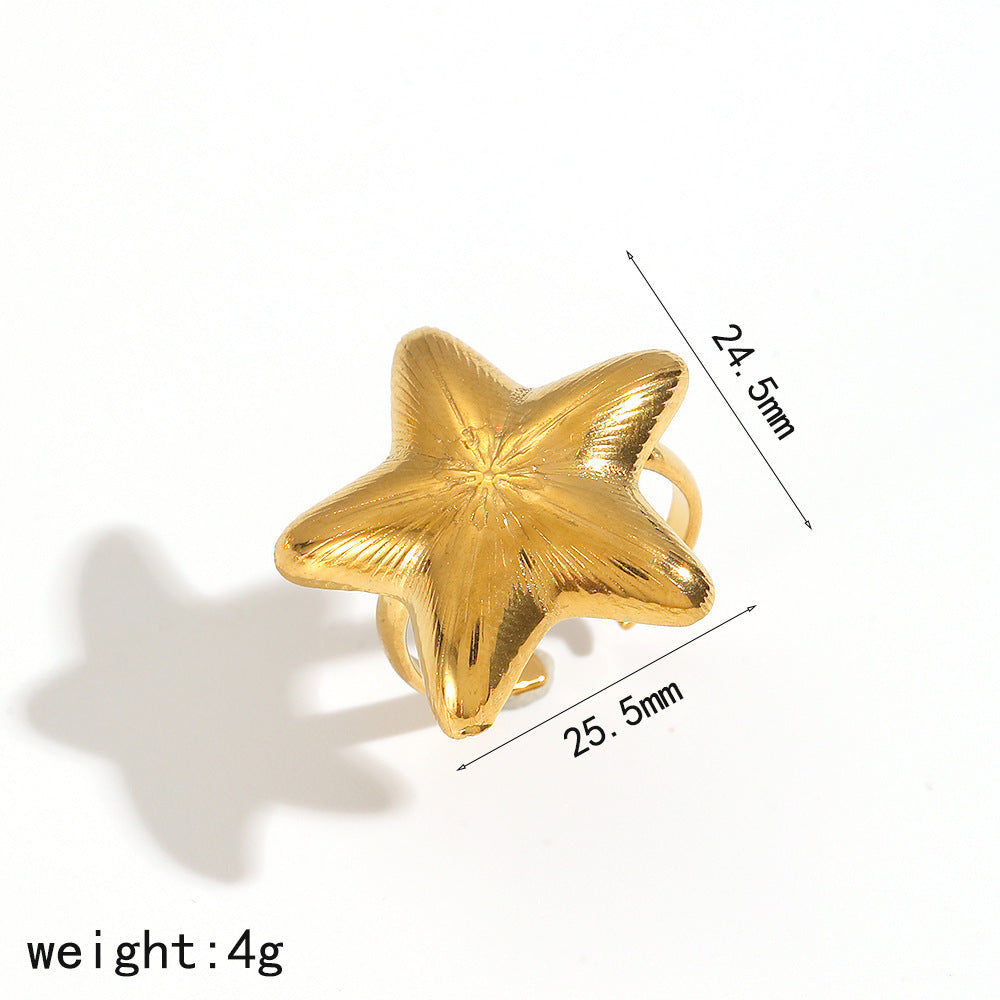 Athena Gold Tone Star Ring